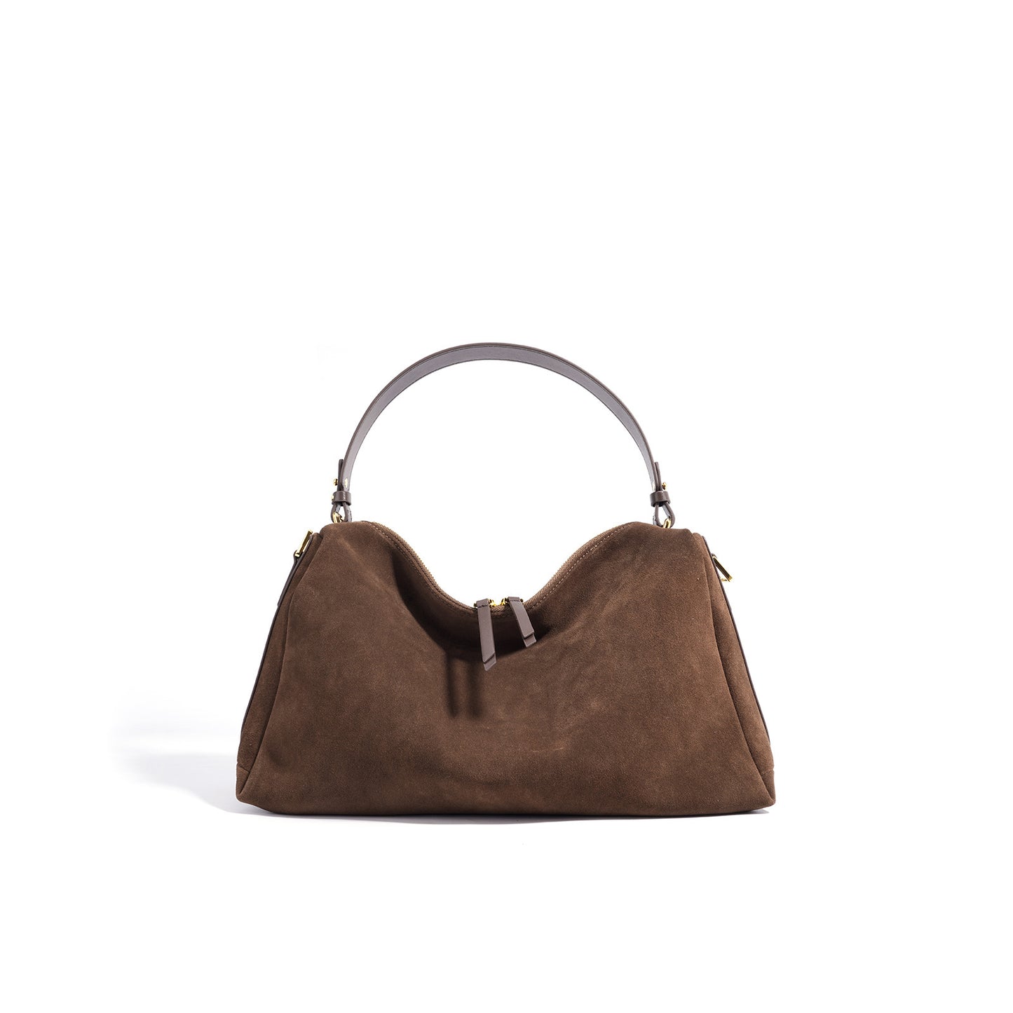 Triangular handbag with single handle