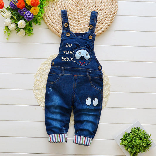 Children’s Dungaree with Character Motif - BagsWorld24