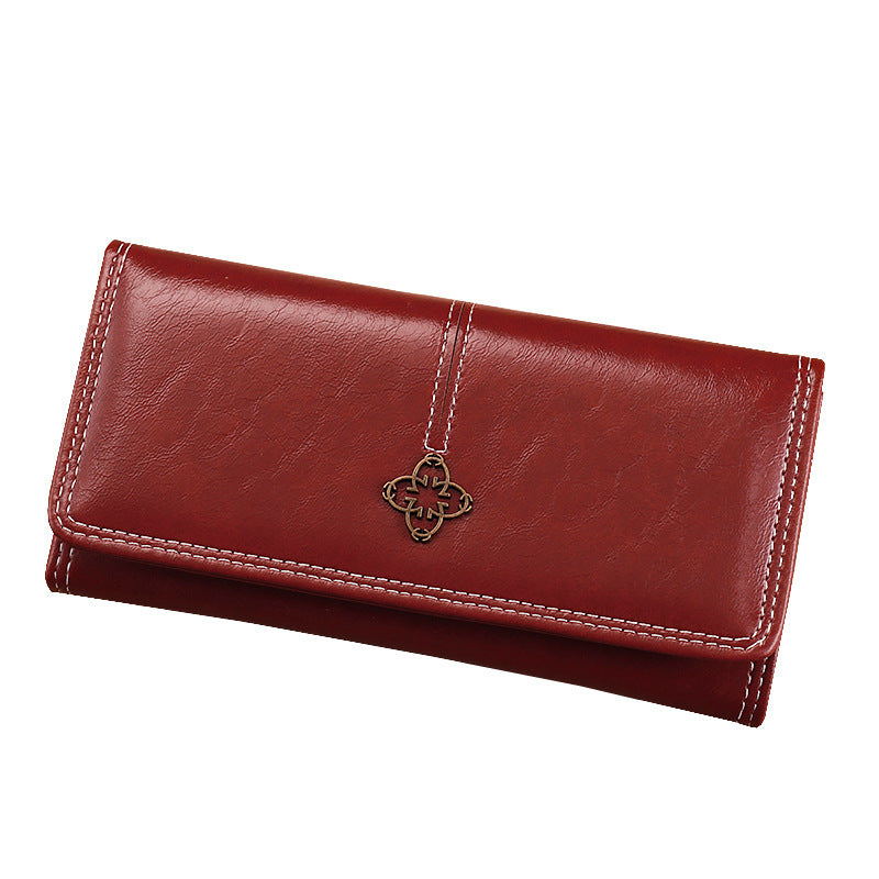 Slim wallet with flap closure