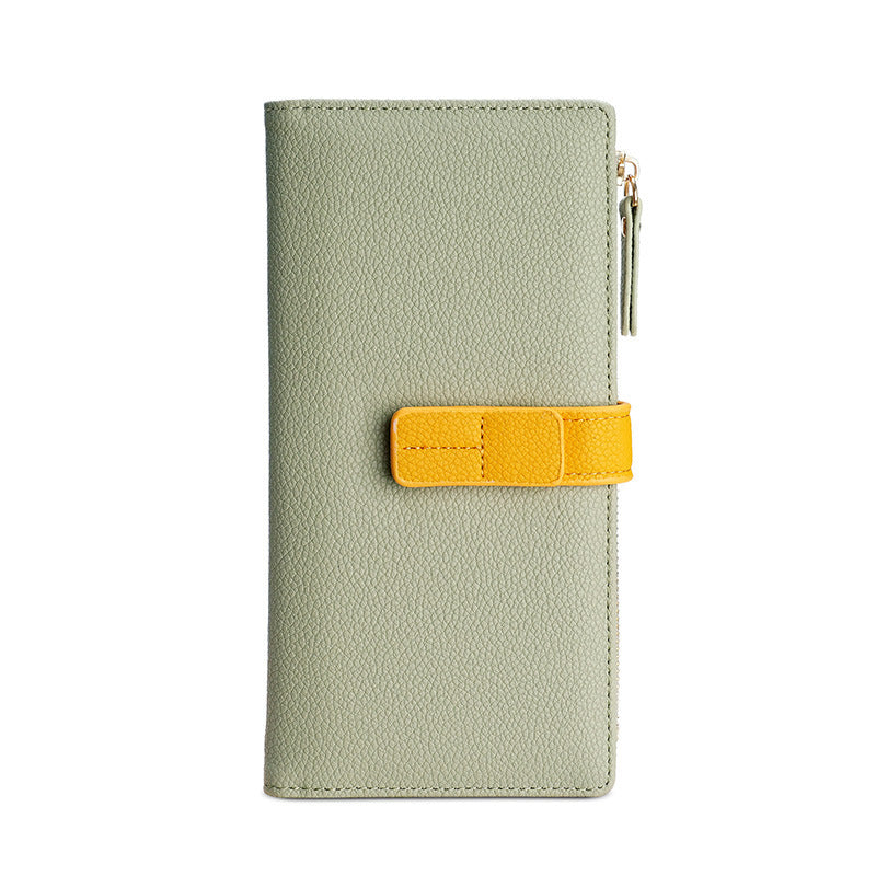 Rectangular wallet with contrasting strap