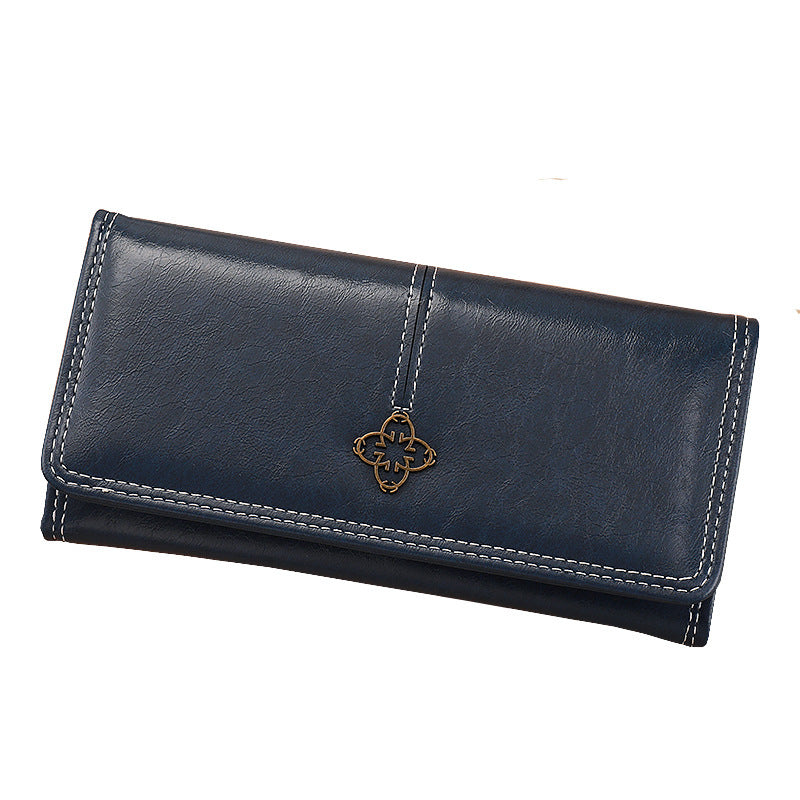 Slim wallet with flap closure