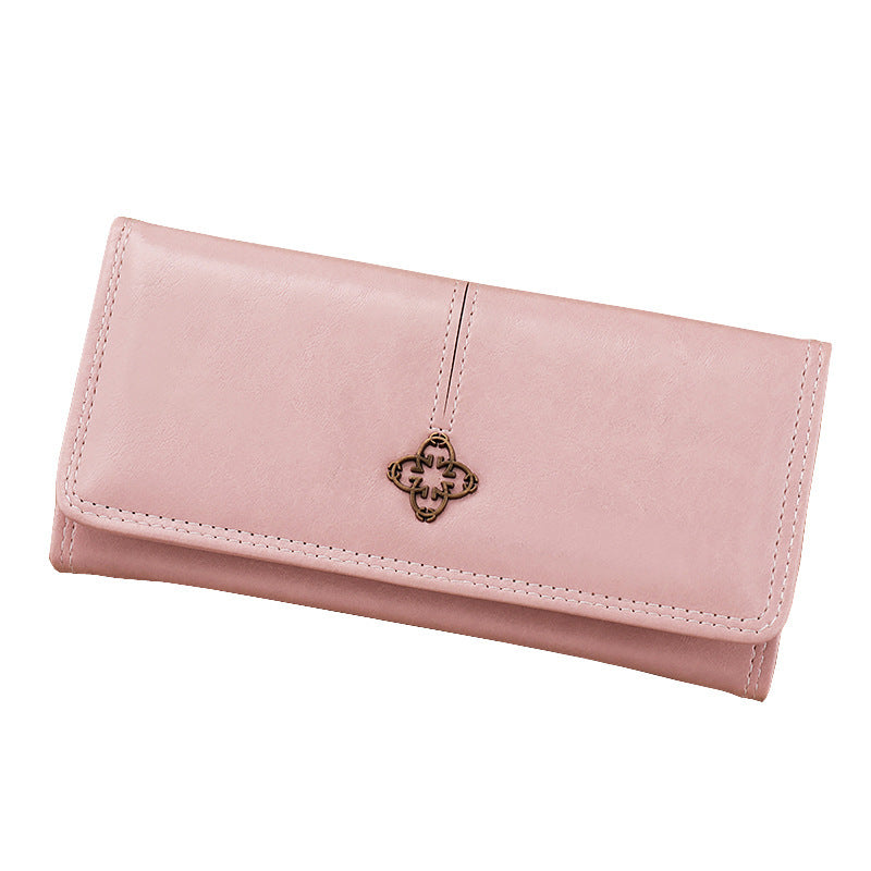 Slim wallet with flap closure