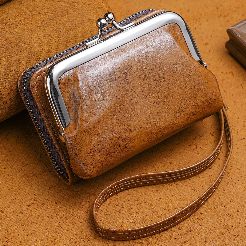 Compact wallet with dual closure design