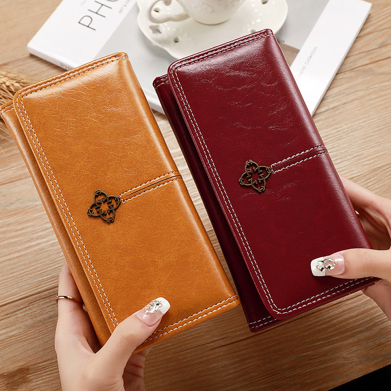 Slim wallet with flap closure