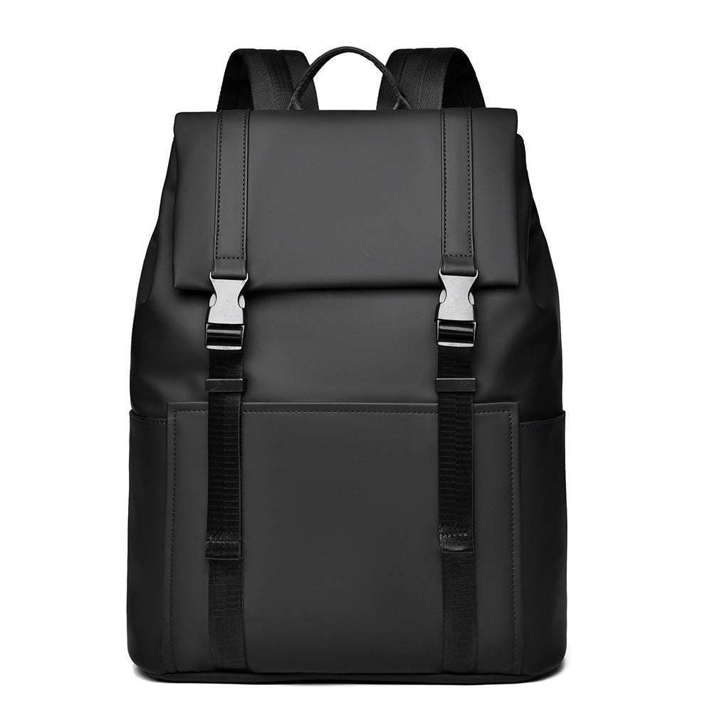 Structured backpack with buckle closure
