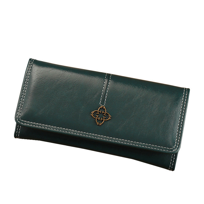 Slim wallet with flap closure