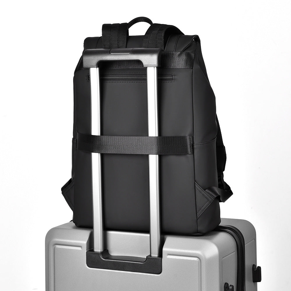 Structured backpack with buckle closure