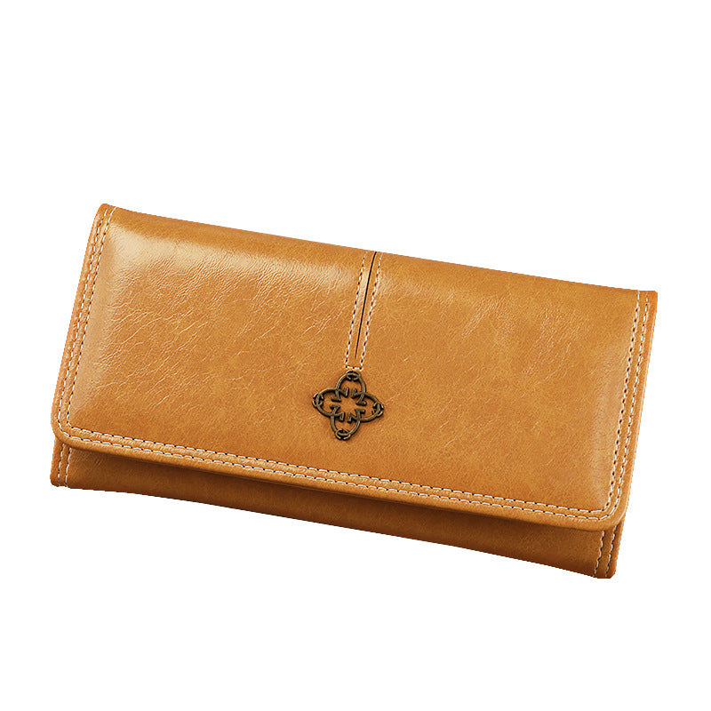 Slim wallet with flap closure