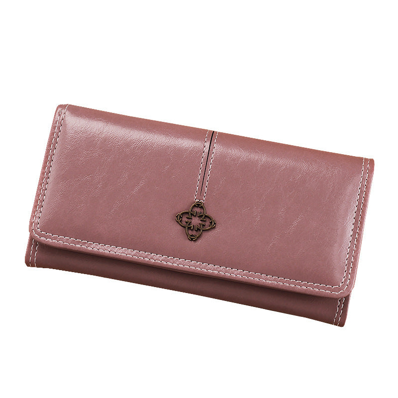 Slim wallet with flap closure