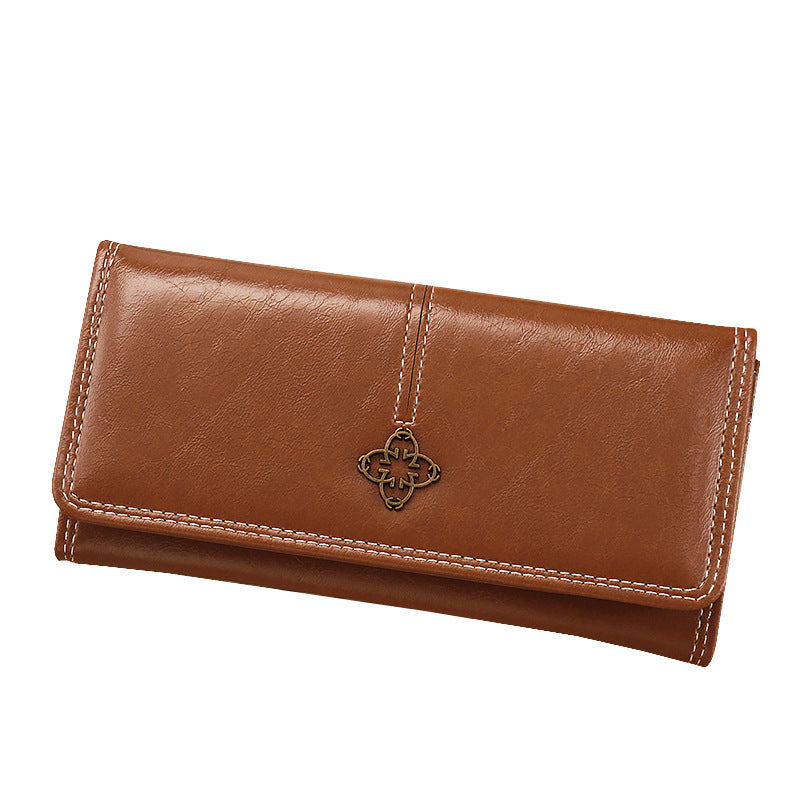 Slim wallet with flap closure