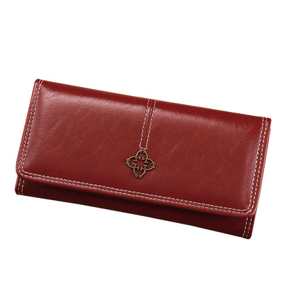 Slim wallet with flap closure