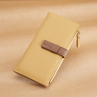 Rectangular wallet with contrasting strap