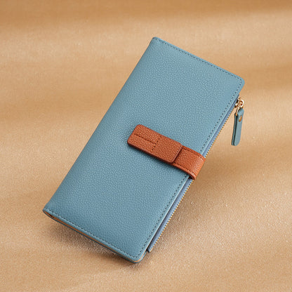 Rectangular wallet with contrasting strap