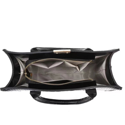 Embossed handbag set with wallet