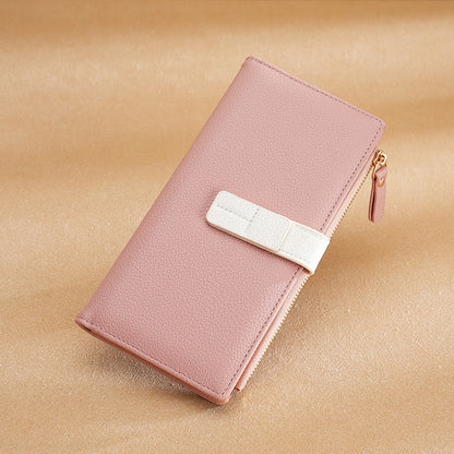 Rectangular wallet with contrasting strap