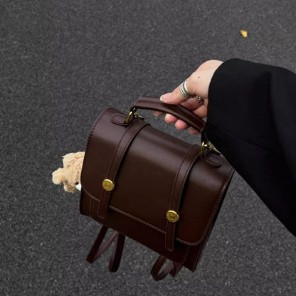 Compact Structured Shoulder Bag with Flap Closure - BagsWorld24