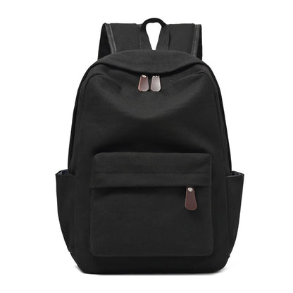 Canvas backpack with front pocket
