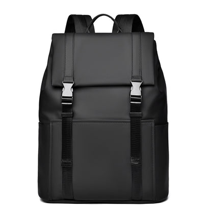 Structured backpack with buckle closure