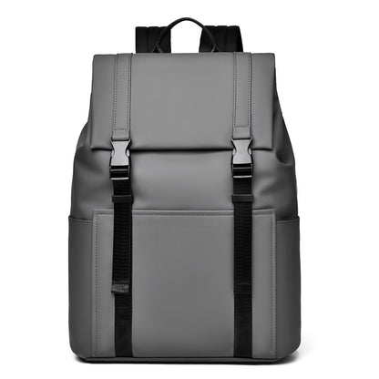 Structured backpack with buckle closure