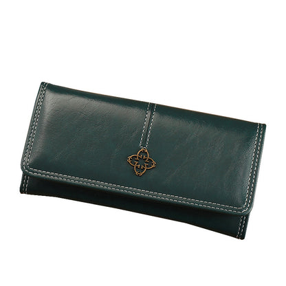 Slim wallet with flap closure