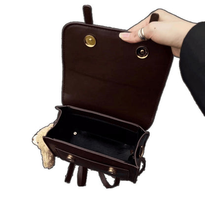 Compact Structured Shoulder Bag with Flap Closure - BagsWorld24