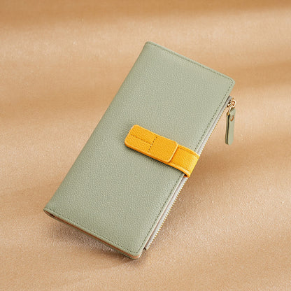 Rectangular wallet with contrasting strap