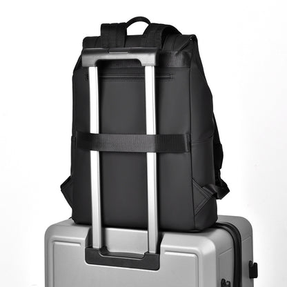 Structured backpack with buckle closure