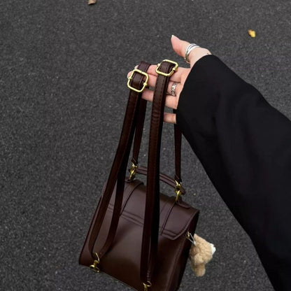 Compact Structured Shoulder Bag with Flap Closure - BagsWorld24