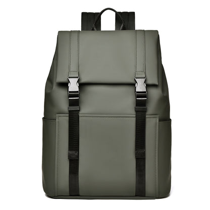 Structured backpack with buckle closure