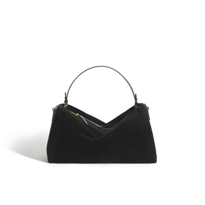 Triangular handbag with single handle