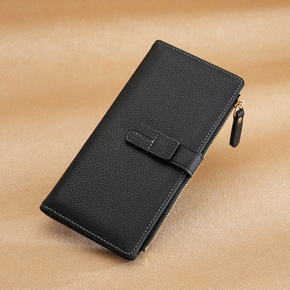 Rectangular wallet with contrasting strap