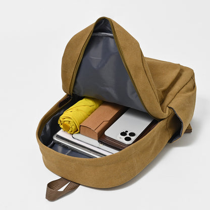 Canvas backpack with front pocket