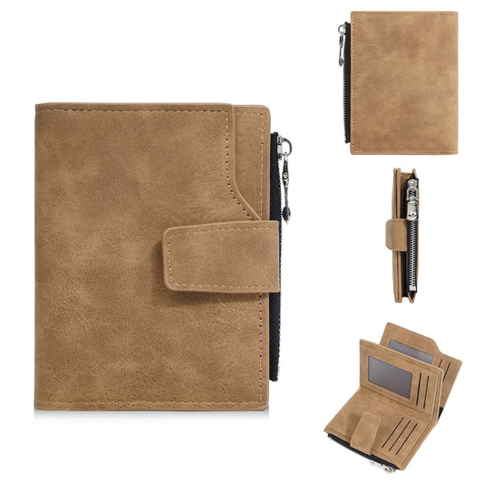 Compact wallet with snap closure