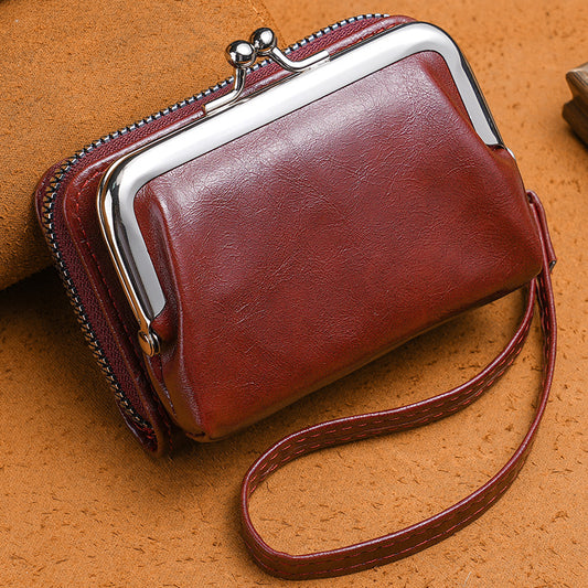 Compact wallet with dual closure design